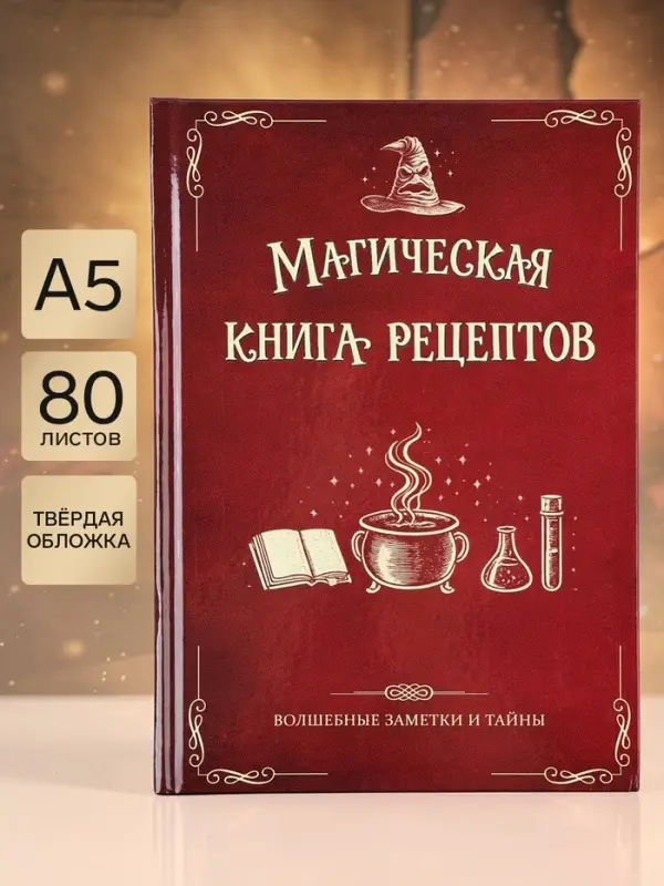 Книга для записи рецептов А5, 80 листов, &laquo;Магическая&raquo;