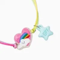 Браслеты детские парные "Выбражулька" неразлучники, единорог, звезды, разноцветный