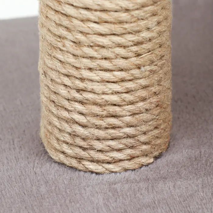 Когтеточка СТОЛБИК + ДУГА + ПЛОЩАДКА джут ковролин 35х30х56 Ø7 PerseiLine КД-26 микс