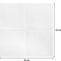 Салфетки бумажные Лилия белые 24х24 1сл 250шт/уп