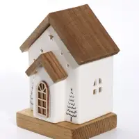 Фигурка керамическая с подсветкой &laquo;Домик с ёлочками&raquo; 9.2&times;7.6&times;10.8 см
