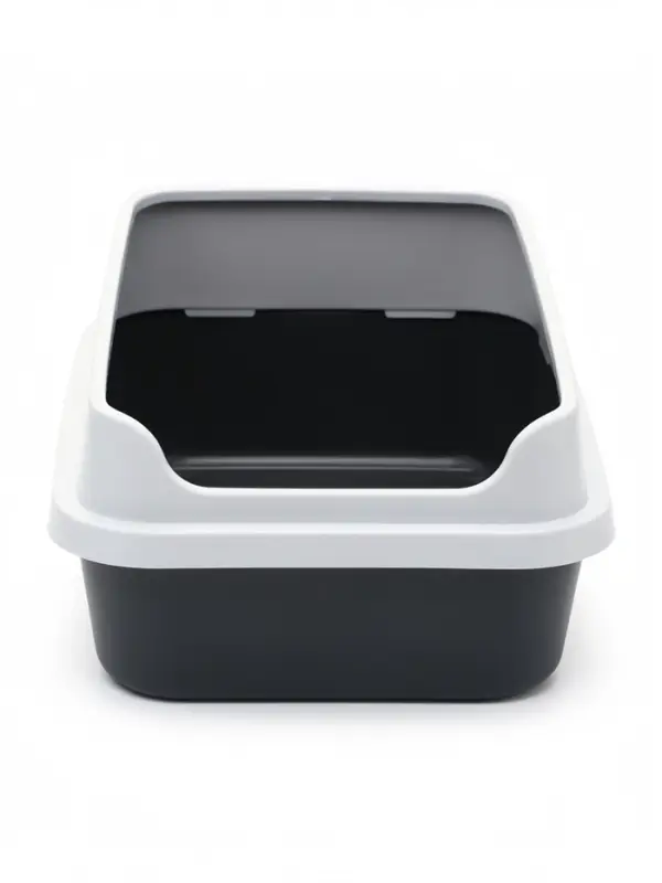 Лоток для кошек &laquo;Сима Люкс&raquo;, 30&times;39&times;19 см, с бортом, пластик, серый, тёмно-серый