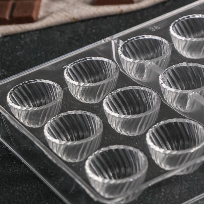 Форма для конфет шоколада KONFINETTA «Комильфо», 28×14 см, 21 ячейка, цвет прозрачный Форма для конфет шоколада KONFINETTA «Комильфо», 28×14 см, 21 ячейка, цвет прозрачный