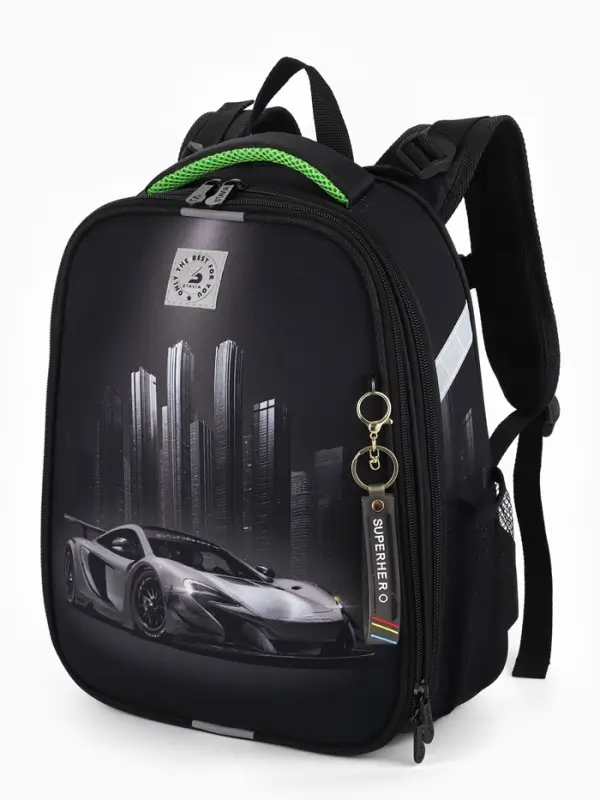 Рюкзак школьный для мальчика &laquo;Тачка&raquo;, Stavia, эргономичная спинка, 30&times;16&times;38 см, чёрный