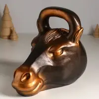 Копилка для денег &laquo;Гиря конь&raquo;, гипс, 21&times;25 см, под бронзу