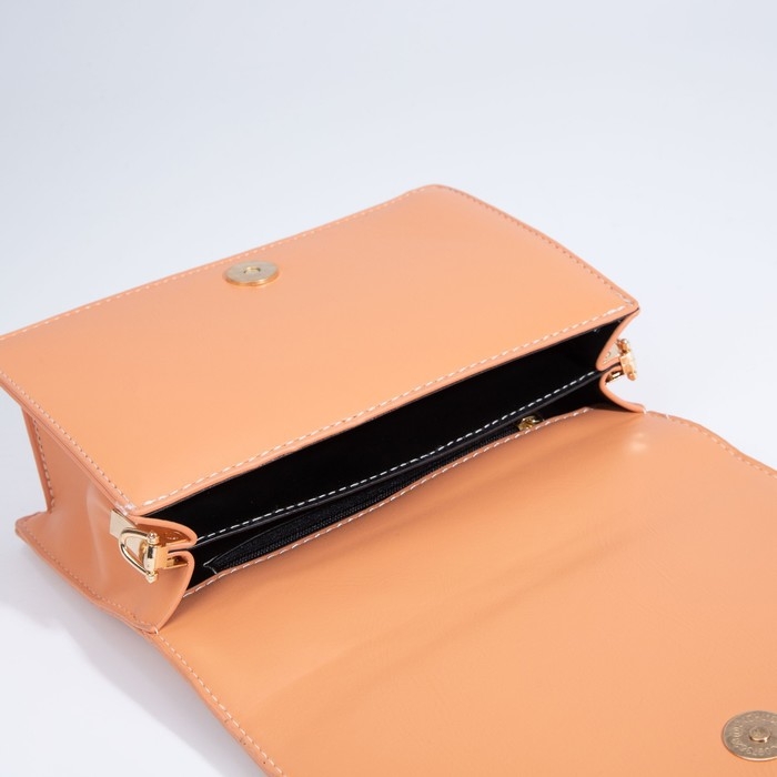 Сумка-мессенджер на магните, цвет персиковый Сумка-мессенджер на магните, цвет персиковый