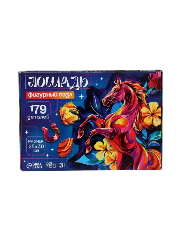Лесная мастерская Пазл фигурный  Лесная мастерская Пазл фигурный "Лошадь в цветах"   ПЗ 3105
