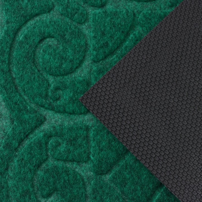 Коврик влаговпитывающий придверный без окантовки Доляна &laquo;Восточная сказка&raquo;, 40&times;60 см, цвет зелёный