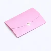 Конверт для подарочного сертификата, с тиснением, розовый, 10.5&times;7 см