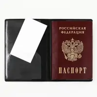 Обложка на паспорт &laquo;Паспорт Россия&raquo;, искусственная кожа