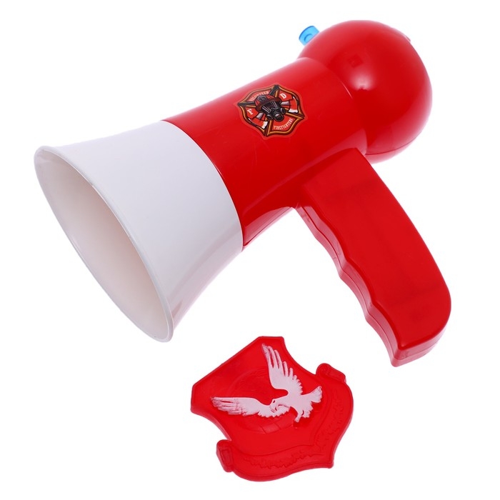 Мегафон «Пожарный», 2 режима: сирена, громкоговоритель, работает от батареек Мегафон «Пожарный», 2 режима: сирена, громкоговоритель, работает от батареек