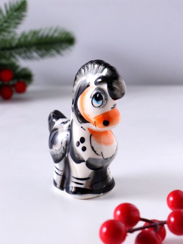 Сувенир Конь, 9х7х3,5см, гжель, цвет Сувенир Конь, 9х7х3,5см, гжель, цвет