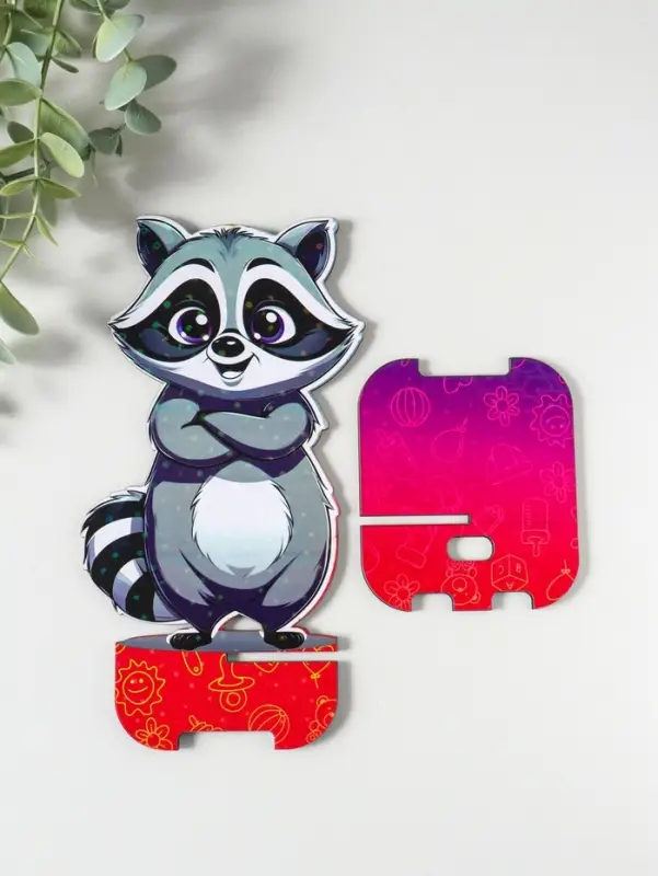 Подставка для телефона, планшета &laquo;Енот&raquo;, 19&times;10 см