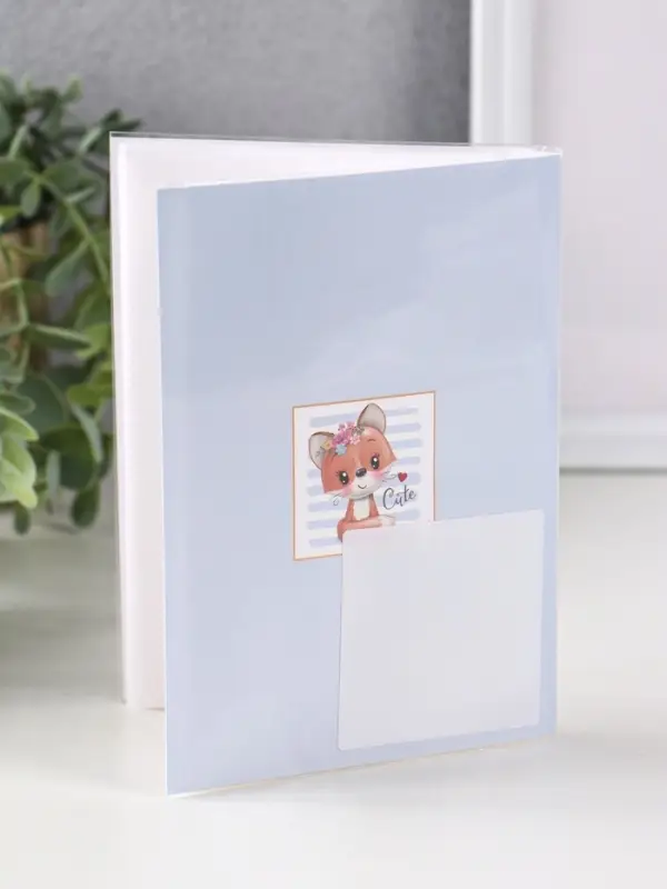 Фотоальбом 36 фото 10X15см, "Лисёнок с цветочками", ПП карм.,мягкая обложка