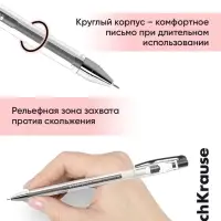 Ручка гелевая ErichKrause. G-Point, чёрный стержень, узел 0.38 мм