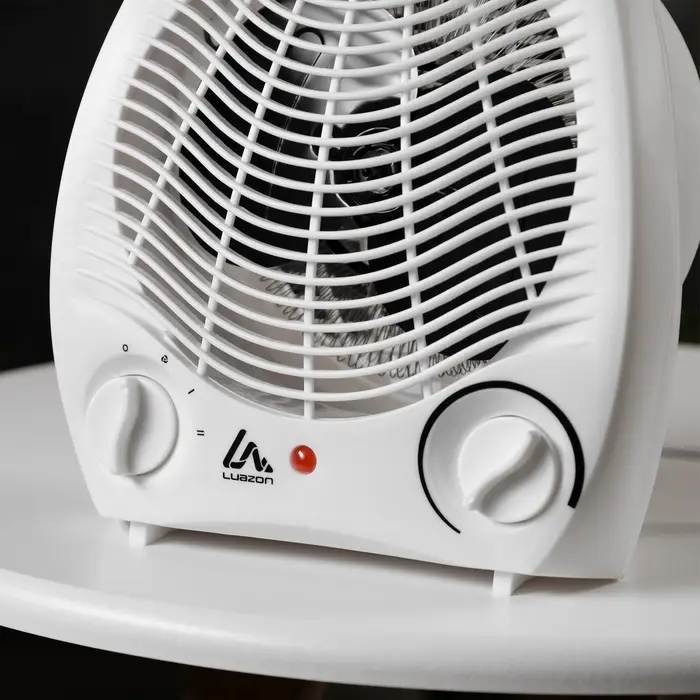 Тепловентилятор Luazon LTO-03, напольный, спиральный, 2000 Вт, 20 м&sup2;, 2 режима, белый