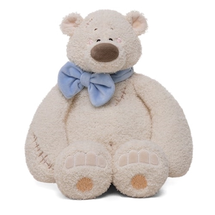 Мягкая игрушка Мягкая игрушка "Медведь Тато с бантом", цвет голубой, 30 см МБТато/30/гл