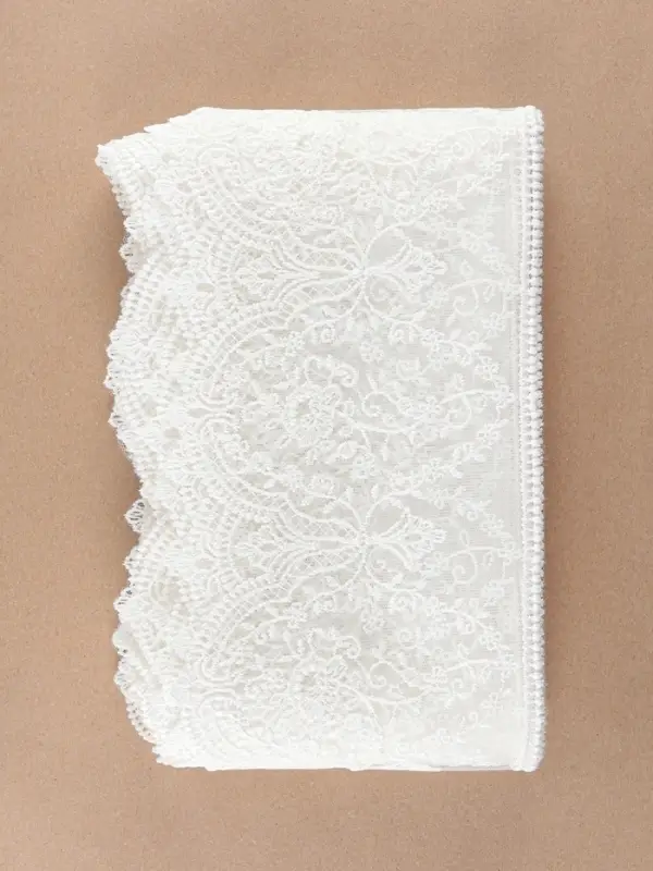 Кружево на сетке, 145 мм, 11&plusmn;1 м, айвори