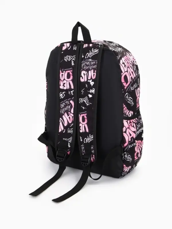 Рюкзак молодёжный на молнии, с карманами, 30&times;13&times;42 см, розовый