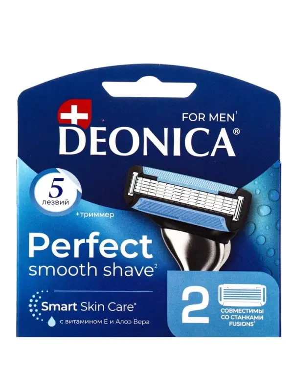 Сменные кассеты DEONICA 5 FOR MEN , 2 шт Сменные кассеты DEONICA 5 FOR MEN , 2 шт