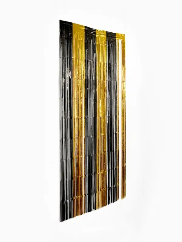 Занавес для фотозоны 1х2 м., черно-золотой