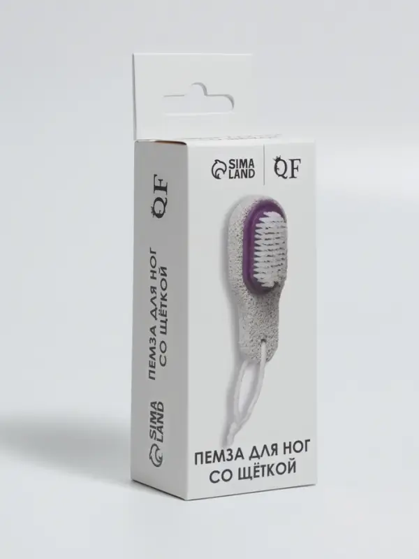 Пемза для педикюра с щёткой, с подвесом, 11 см, в коробке, МИКС