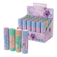 Клей-карандаш, ErichKrause EasyStick Pastel Bloom, PVP, экономичный расход, 13 г, МИКС