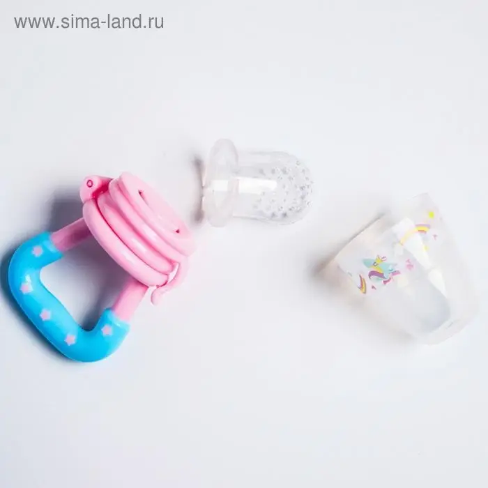 Ниблер «Пони», с силиконовой сеточкой, цвет розовый/голубой