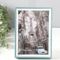 Фоторамка пластик 13х18 см "Данте" голубая лагуна 19х13,8х2,5 см