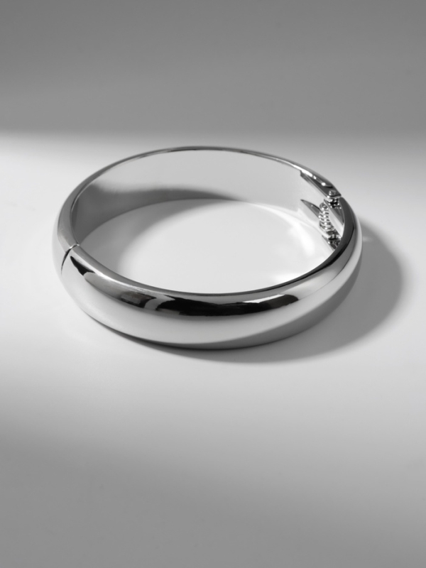 Браслет металл «Тренд» объёмный, цвет серебро Браслет металл «Тренд» объёмный, цвет серебро