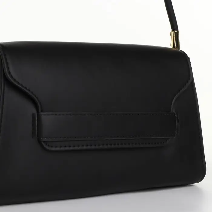 Сумка женская мессенджер без застёжки, 26&times;7&times;15 см, чёрная