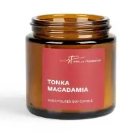 Ароматическая свеча в банке Tonka macadamia, соевый воск, 90 г, тонка и макадамия