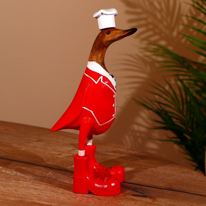 Сувенир Сувенир "Утка-поварёнок " дерево 27 см