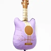 Воздушный шар фольгированный 35" "Гитара" цвет сиреневый