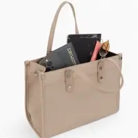 Сумка женская тоут TEXTURA на молнии, с кошельком, 30&times;10&times;24 см, бежевый