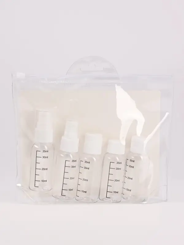 Набор для хранения, в чехле, 5 предметов, с разметкой, белый, прозрачный