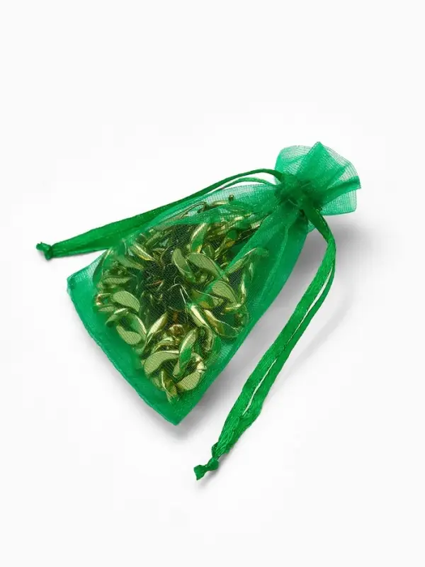 Набор мешочков подарочных 100шт. , 7*9 см, цвет тёмно-зелёный (1716477) Набор мешочков подарочных 100шт. , 7*9 см, цвет тёмно-зелёный (1716477)