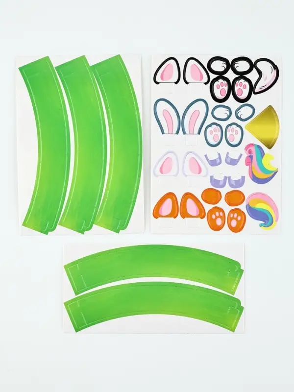 Набор для украшения яиц на подложке &laquo;Зверята&raquo; на пасху, 13&times;10 см