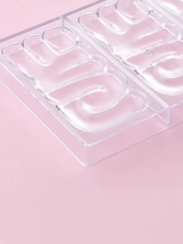 Форма для шоколада KONFINETTA LOVE, пластик, 27.5&times;17.5&times;2.5 см, 3 ячейки 15&times;8 см, прозрачная