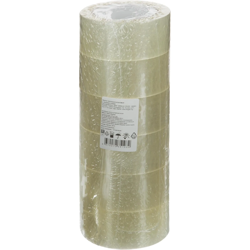 Клейкая лента упаковочная 48мм х 100м 43мкм прозрачный 6 шт/уп СПб