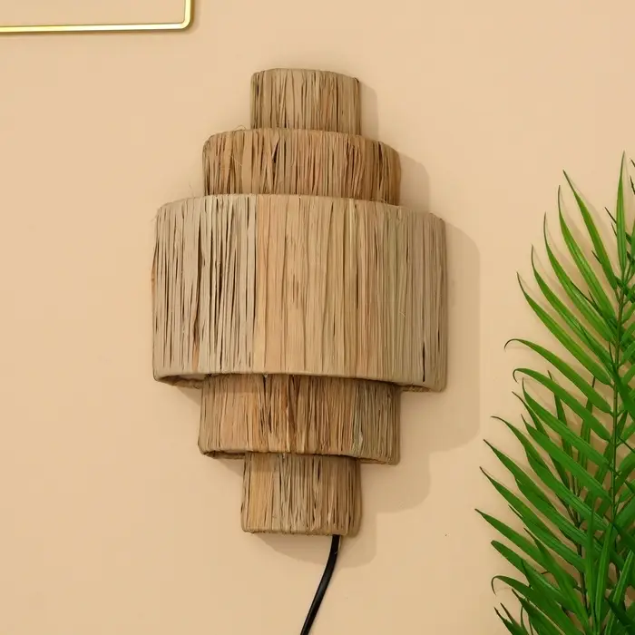 Светильник настенный из ротанга Светильник настенный из ротанга "Водопад" 1х120Вт, Е27, 20х14х32 см