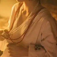 Бусы &laquo;Узел&raquo;, 2 нити, бусины №6-14, цвет молочный, 80 см