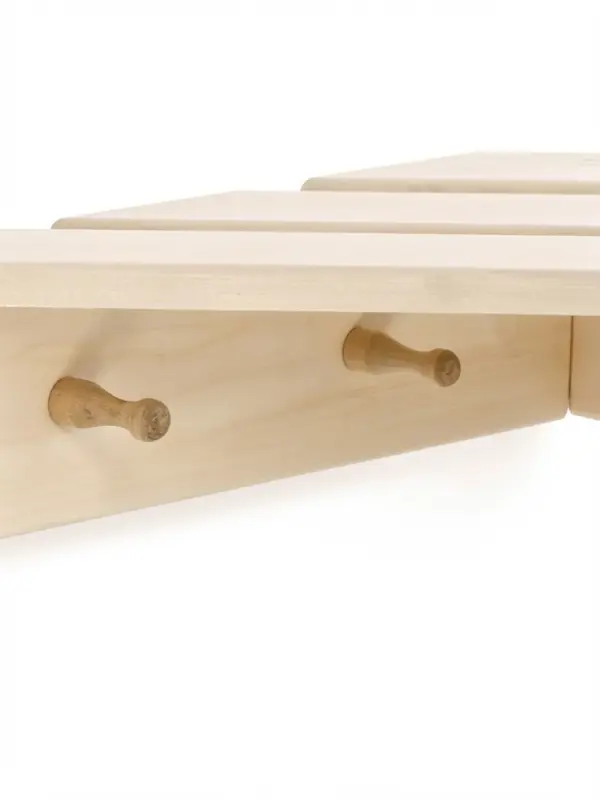 Полка - вешалка угловая №2, 4 крючка 54х39х11 см