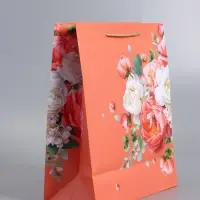 Пакет подарочный ламинированный "Нежность" 26 х 12 х 32 см