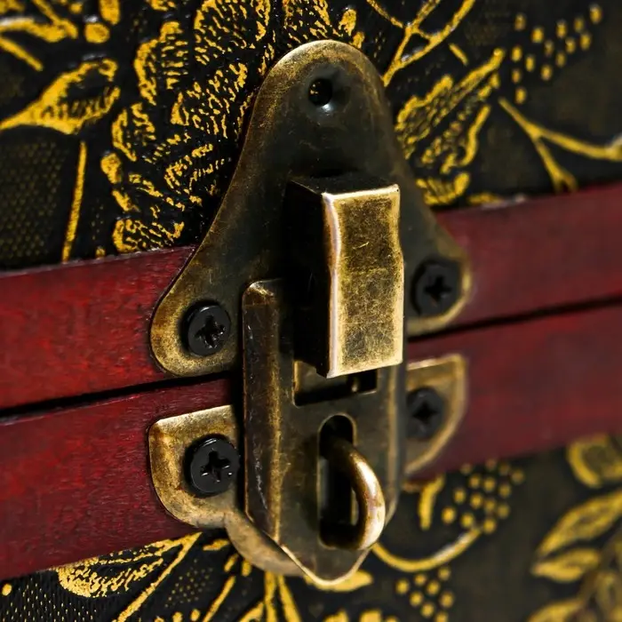 Шкатулка для украшений &laquo;Сундучок. Цветы и бамбук&raquo;, дерево, состаренная, 15&times;22&times;15.5 см, МИКС