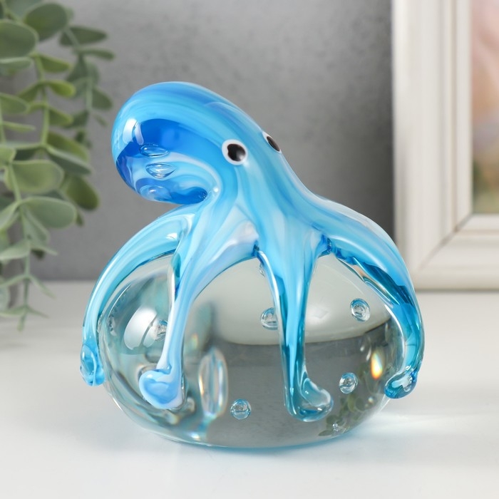 Сувенир стекло Сувенир стекло "Осьминог на пузыре" под муранское стекло 10х10х9 см