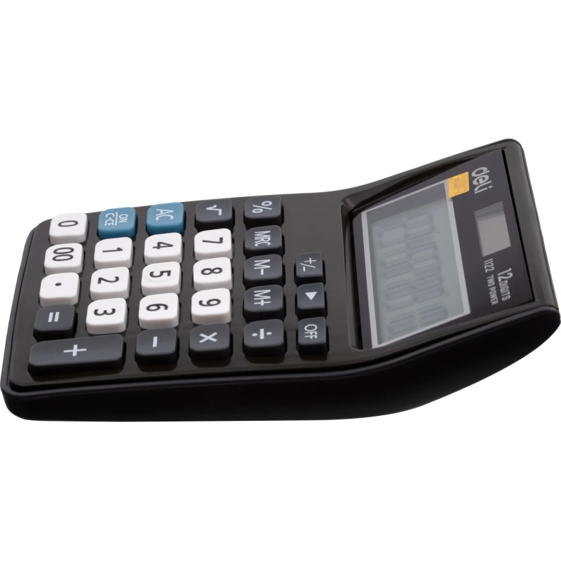 Калькулятор карманный Deli E1122, 12-р, дв.пит., 120х86мм, серый