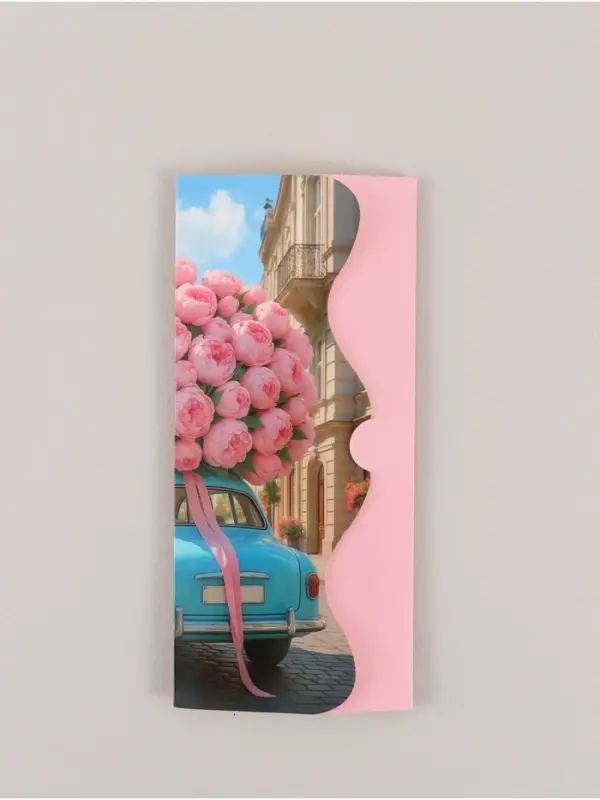 Конверт для денег фигурный &laquo;Пионы&raquo;, 17.5&times;8 см