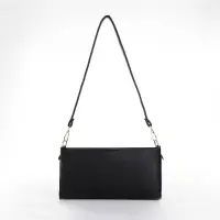 Сумка женская кросс-боди на молнии, 25.5&times;6.5&times;12.5 см, чёрная