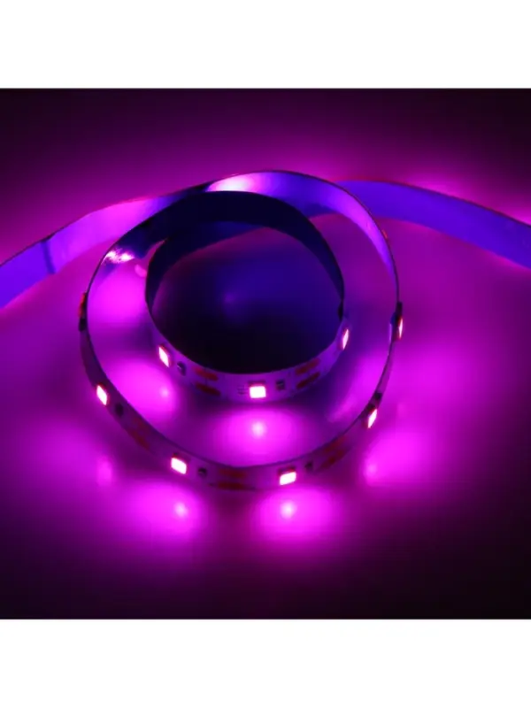 Фитолента для растений Luazon Lighting, светодиодная, 3.5 Вт, 0.5 м, IP20, 5 В, 60 LED/м, диммер, USB, SMD5050, мультиспектральная